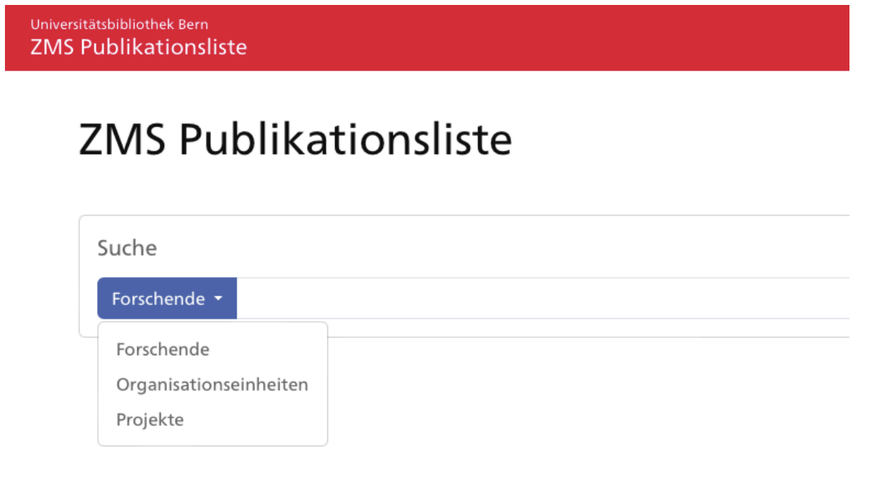 BORIS Applikation Publikationsliste