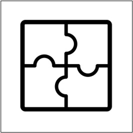 Icon aus 4 Puzzleteilen