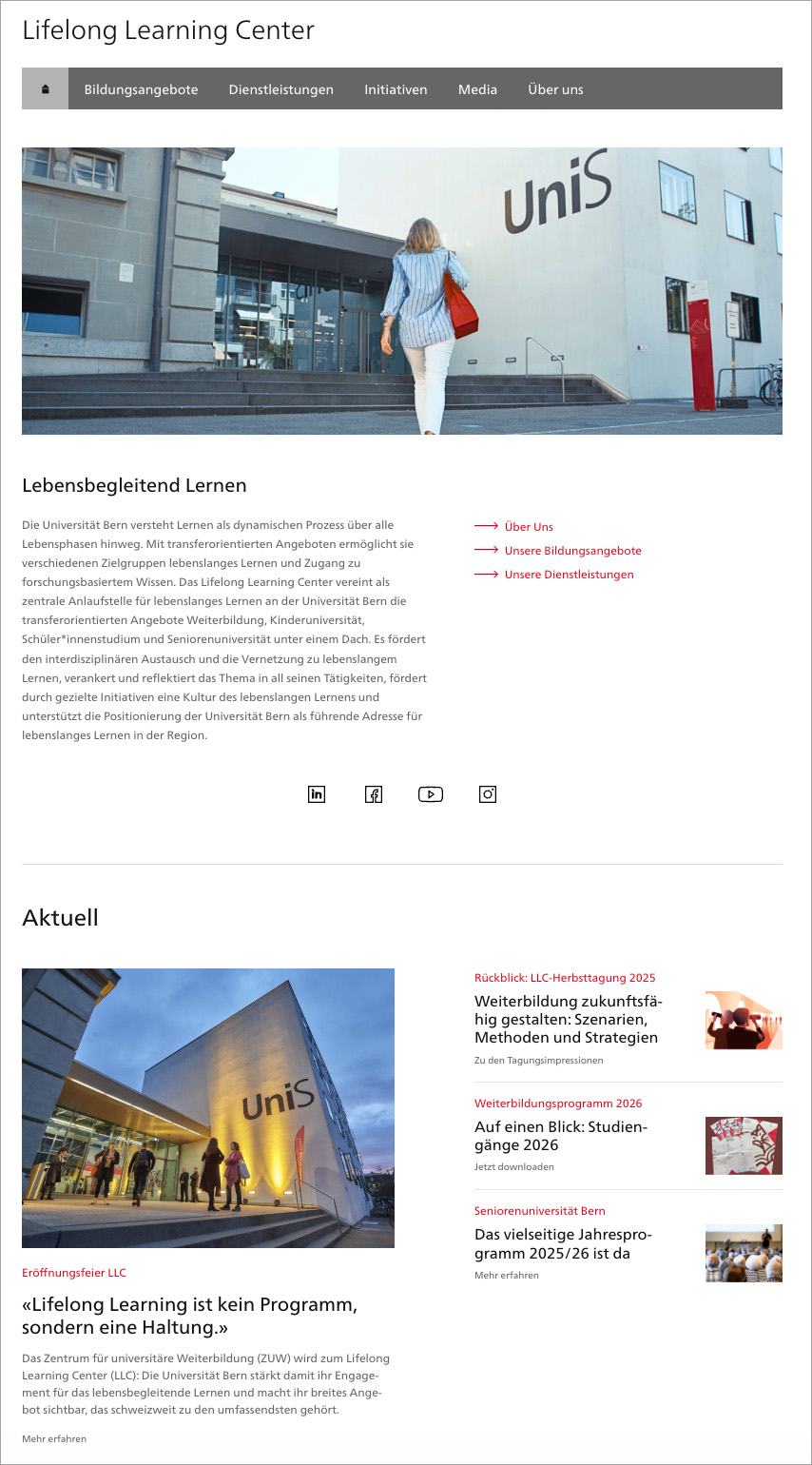 Beispiel einer Microsite