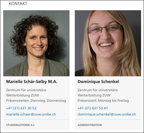 Kontakt Weiterbildungsfactsheet